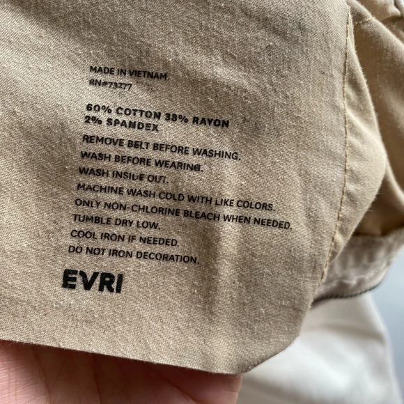 EVRI Women's 24W Cream Jeans Straight Leg Ankle Length 5 Pocket EUC Stretch Pant - Picture 3 of 8